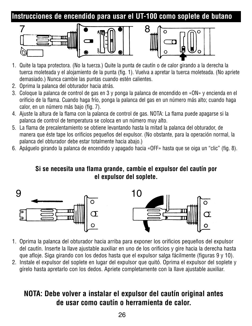 Master Appliance UT-100 User Manual | Page 26 / 32