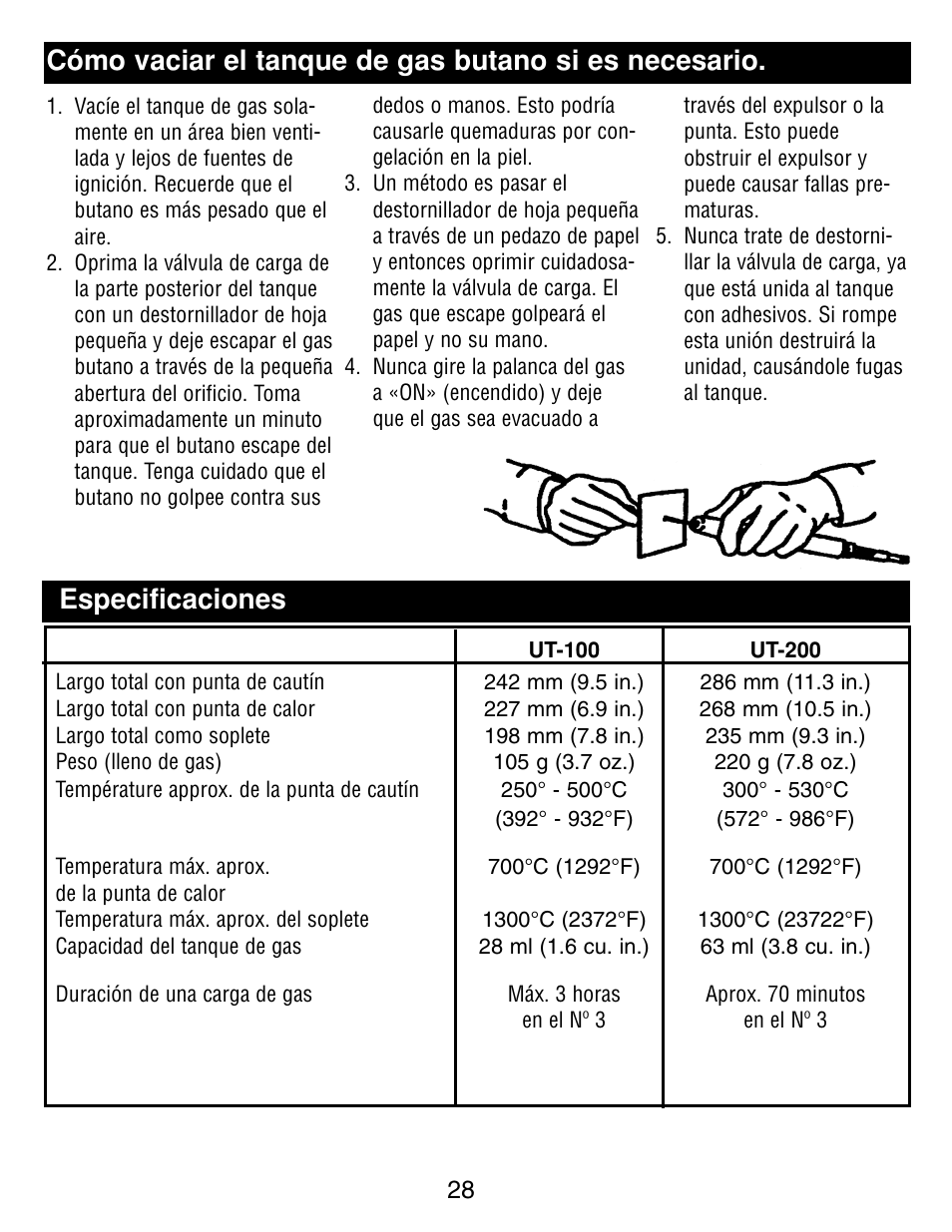 Master Appliance UT-100 User Manual | Page 28 / 32