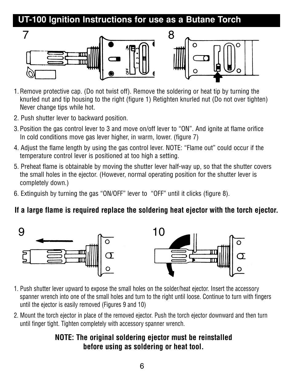 Master Appliance UT-100 User Manual | Page 6 / 32