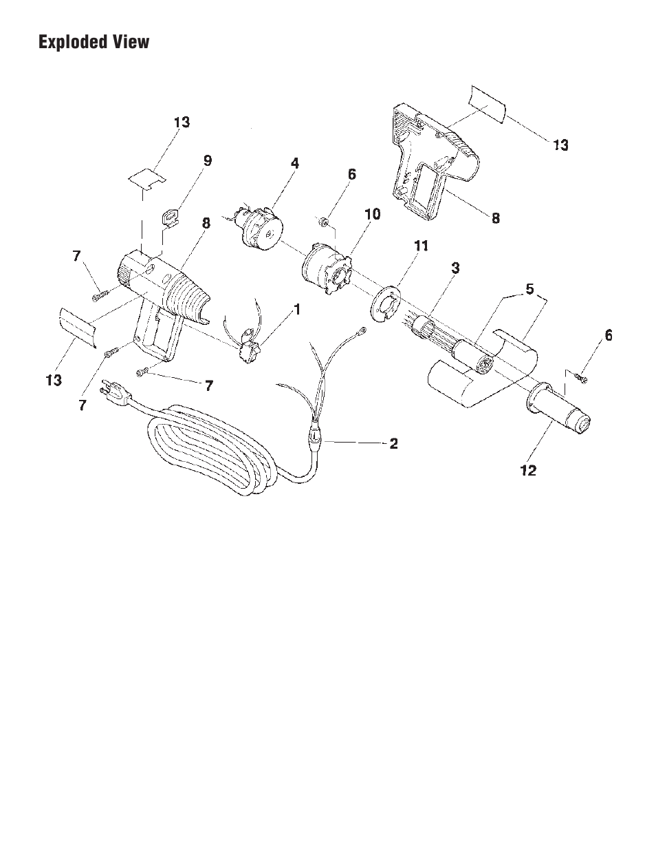 Exploded view | Master Appliance PH-1100 User Manual | Page 8 / 36