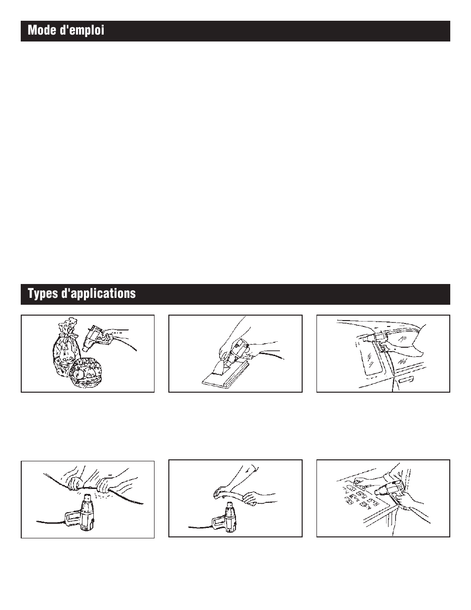 Mode d'emploi types d'applications | Master Appliance PH-2200 User Manual | Page 16 / 36