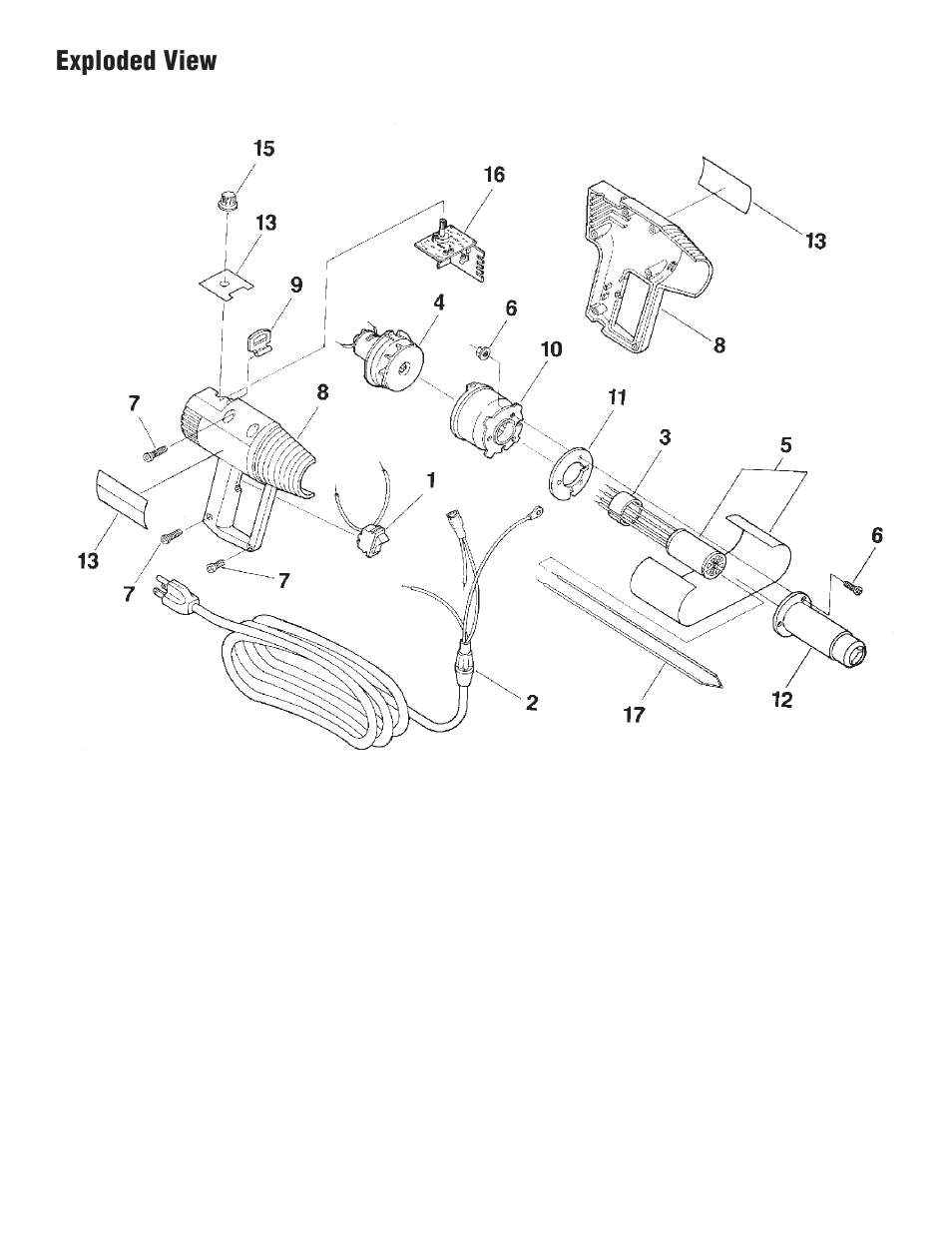 Exploded view | Master Appliance PH-2200 User Manual | Page 8 / 36