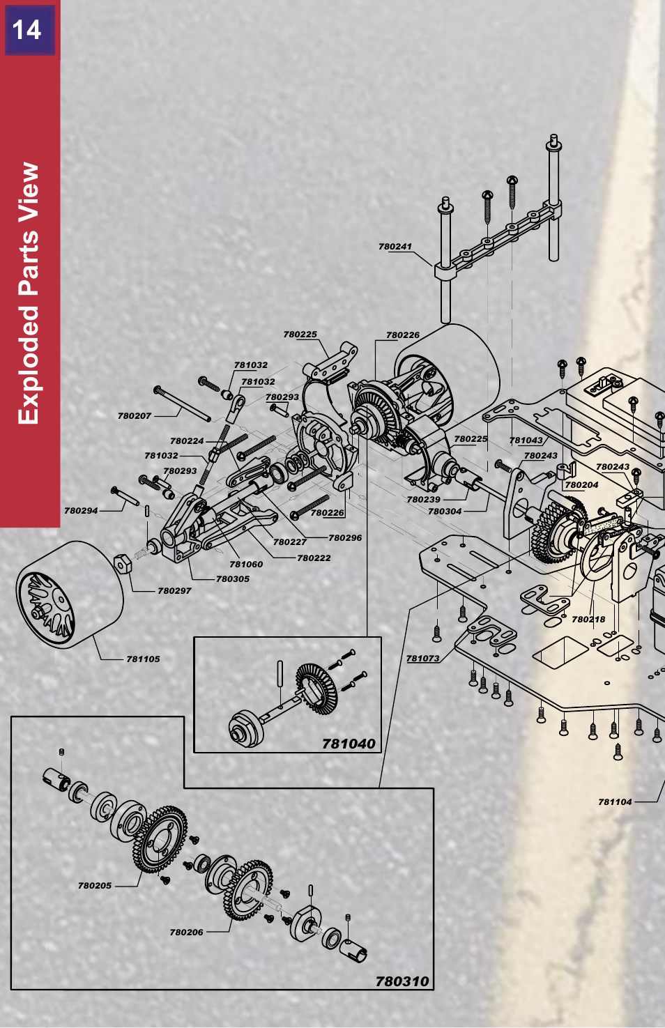 14 exploded parts v iew | MegaTech AfterBurner User Manual | Page 14 / 20