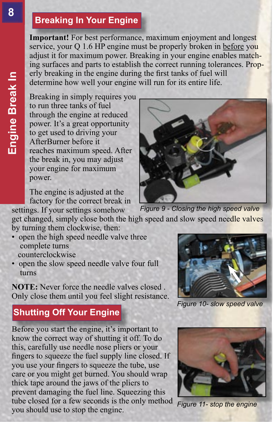 8engine break in | MegaTech AfterBurner User Manual | Page 8 / 20