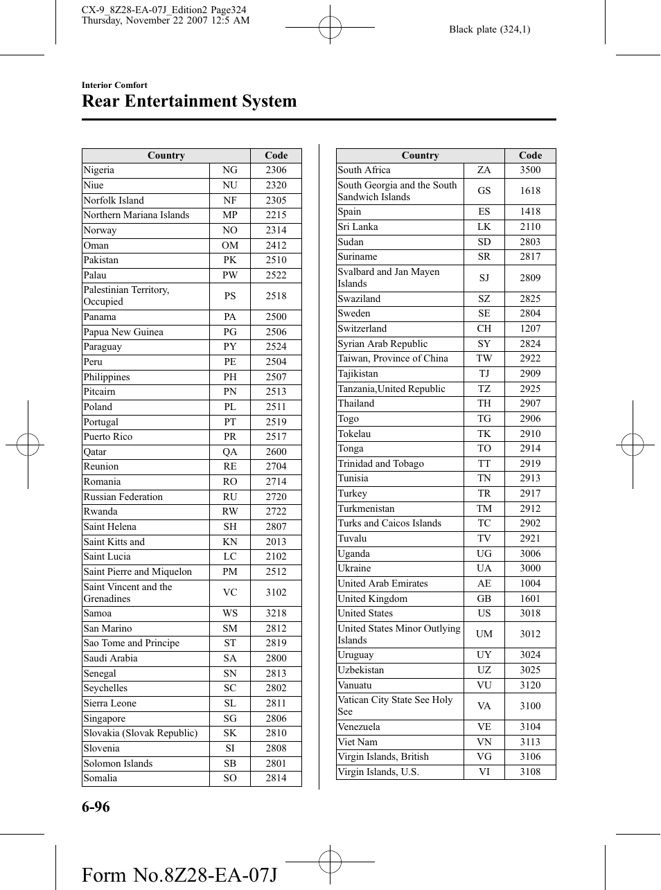 Rear entertainment system | Mazda 2008 CX-9 User Manual | Page 324 / 506