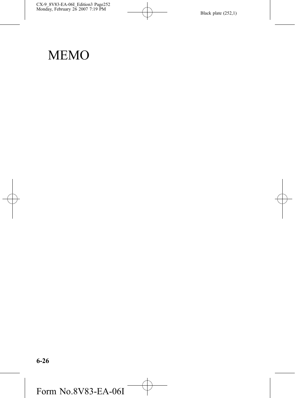 Mazda 2007 CX-9 User Manual | Page 252 / 502