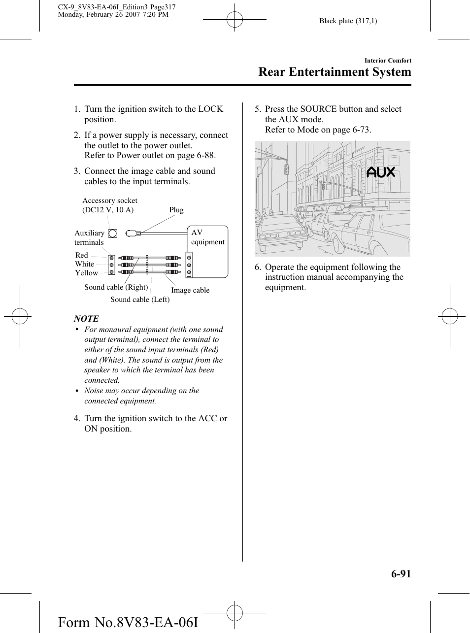 Rear entertainment system | Mazda 2007 CX-9 User Manual | Page 317 / 502