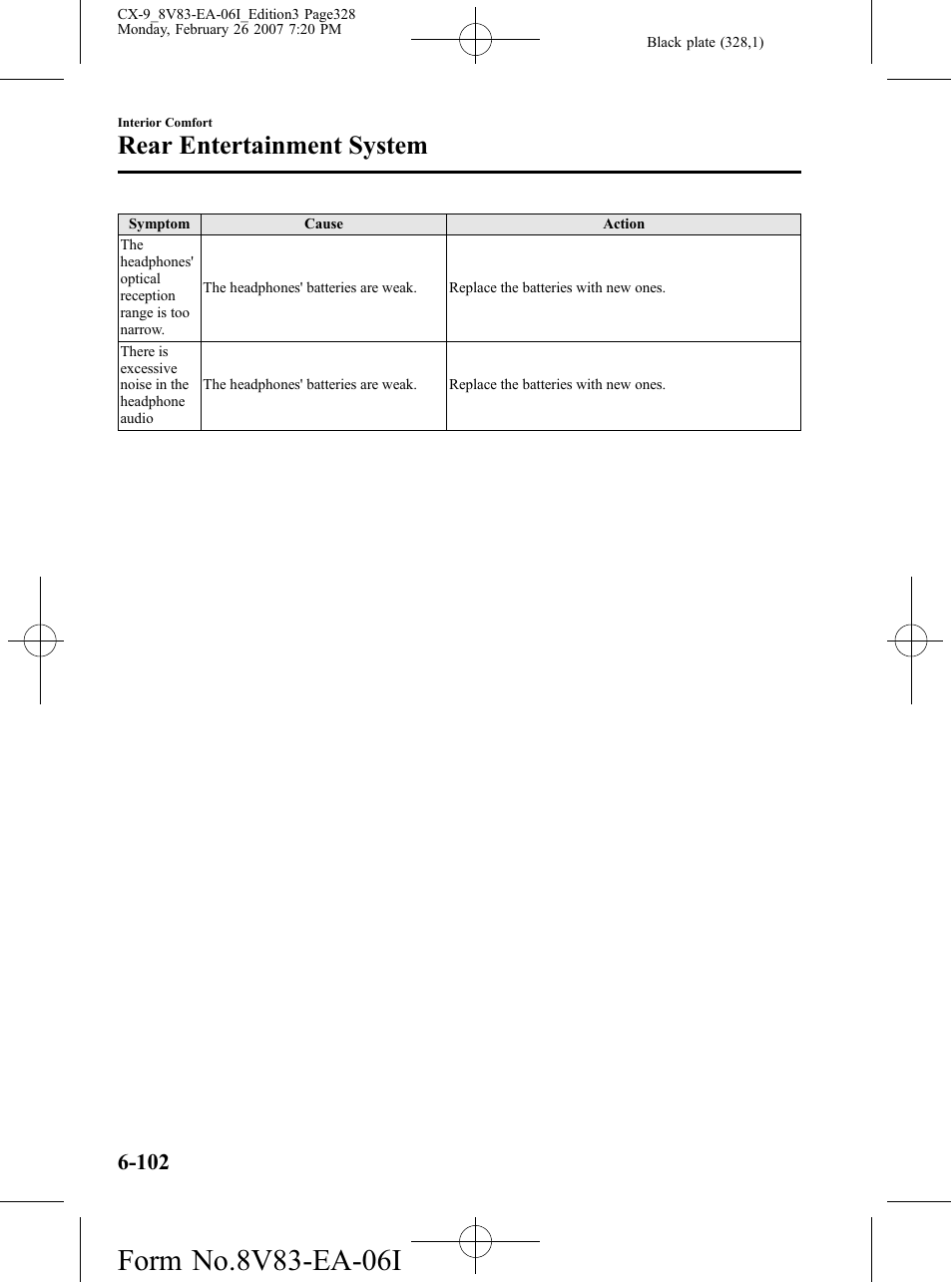 Rear entertainment system | Mazda 2007 CX-9 User Manual | Page 328 / 502