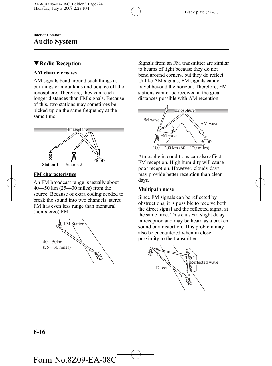 Audio system | Mazda 2009 RX-8 User Manual | Page 224 / 430
