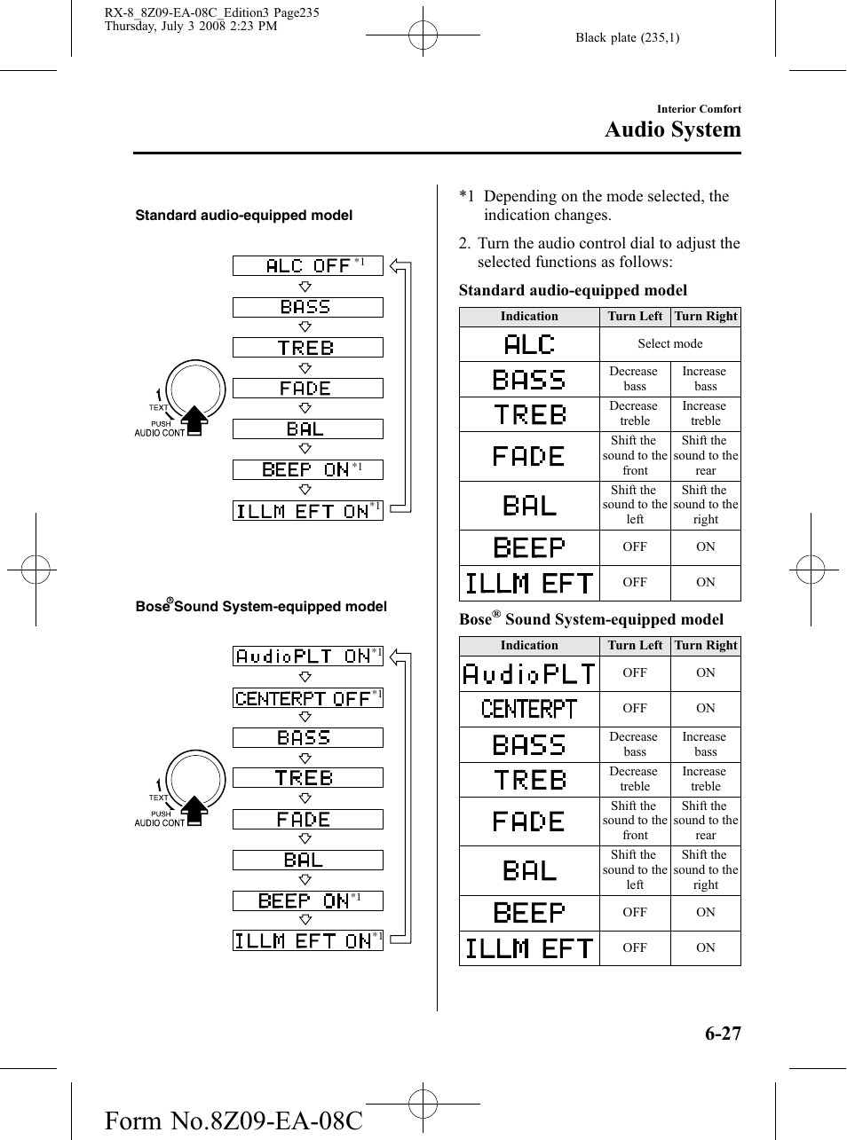 Audio system | Mazda 2009 RX-8 User Manual | Page 235 / 430
