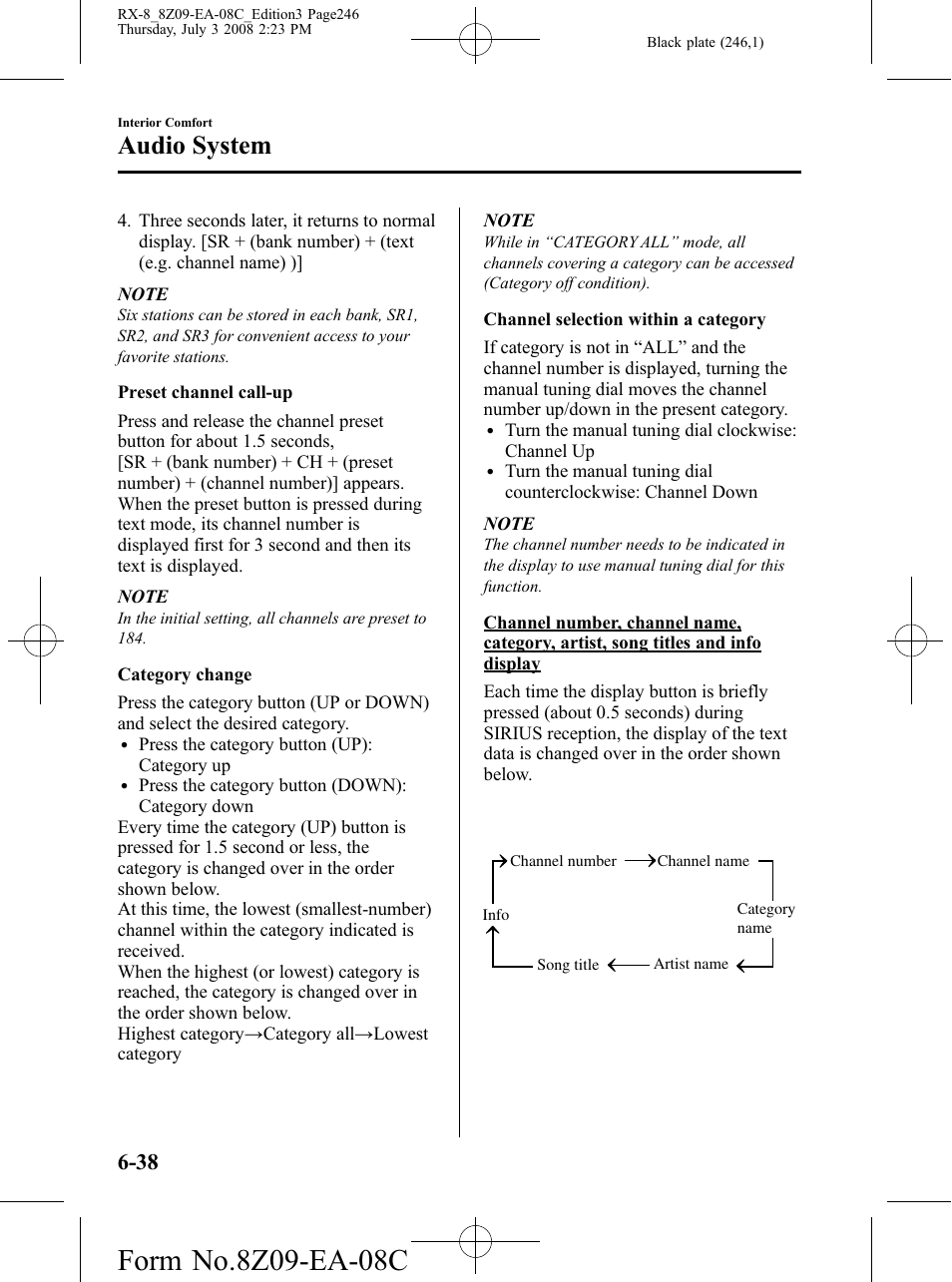 Audio system | Mazda 2009 RX-8 User Manual | Page 246 / 430