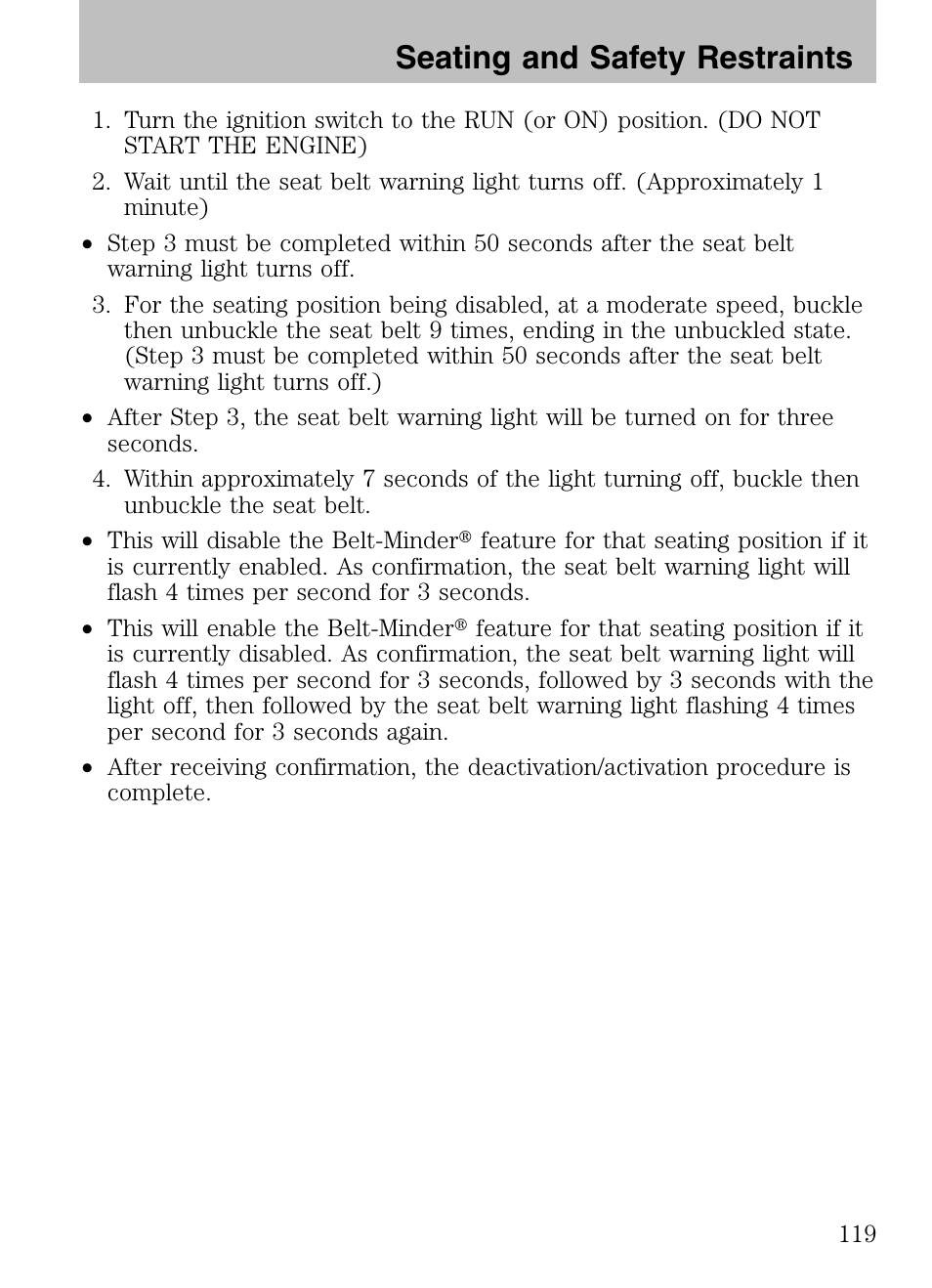 Seating and safety restraints | Mazda 2008 Tribute HEV User Manual | Page 119 / 312