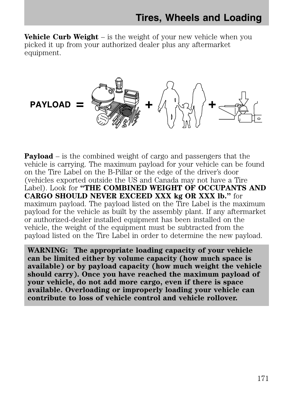 Tires, wheels and loading | Mazda 2008 Tribute HEV User Manual | Page 171 / 312