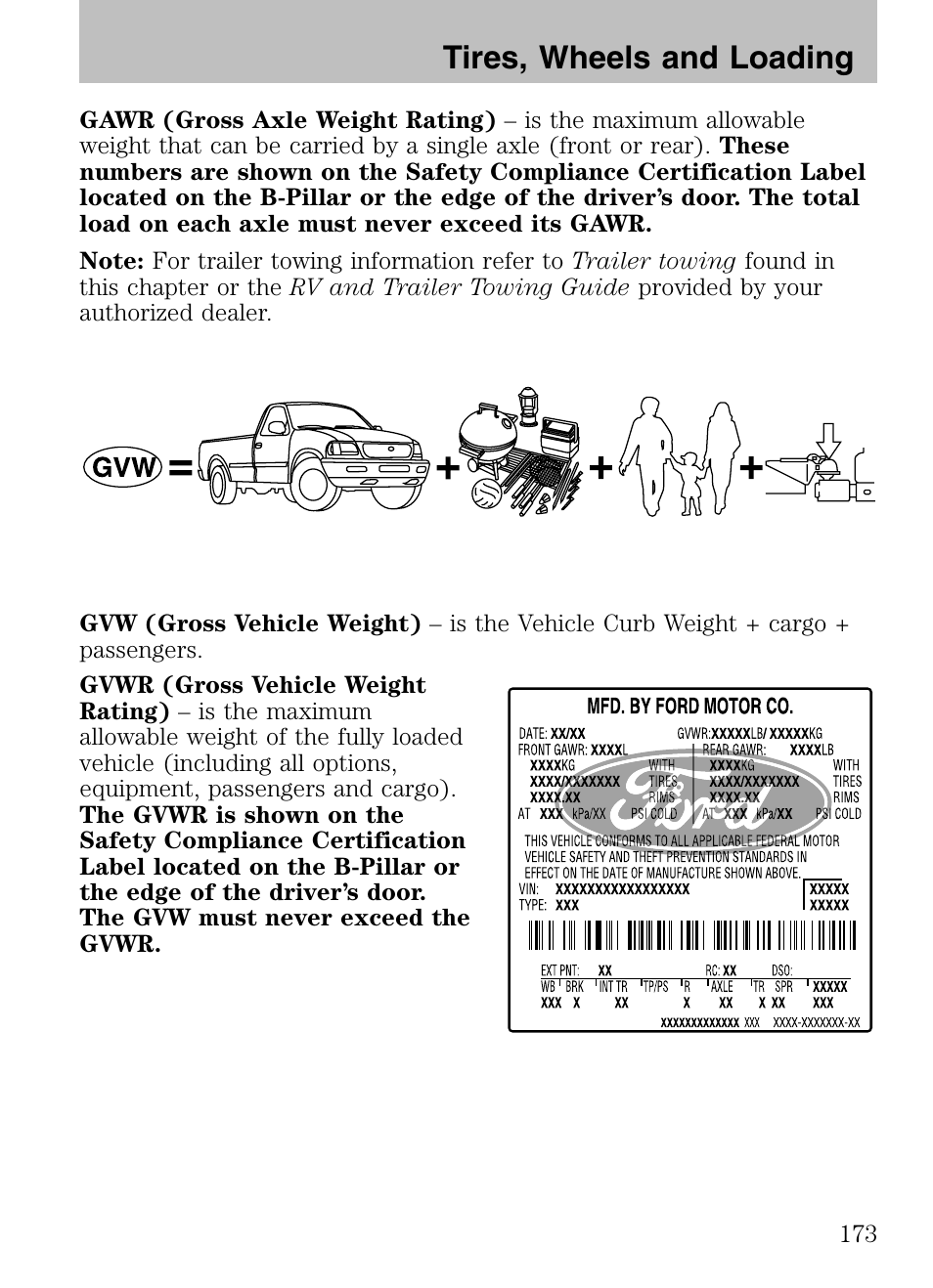 Tires, wheels and loading | Mazda 2008 Tribute HEV User Manual | Page 173 / 312