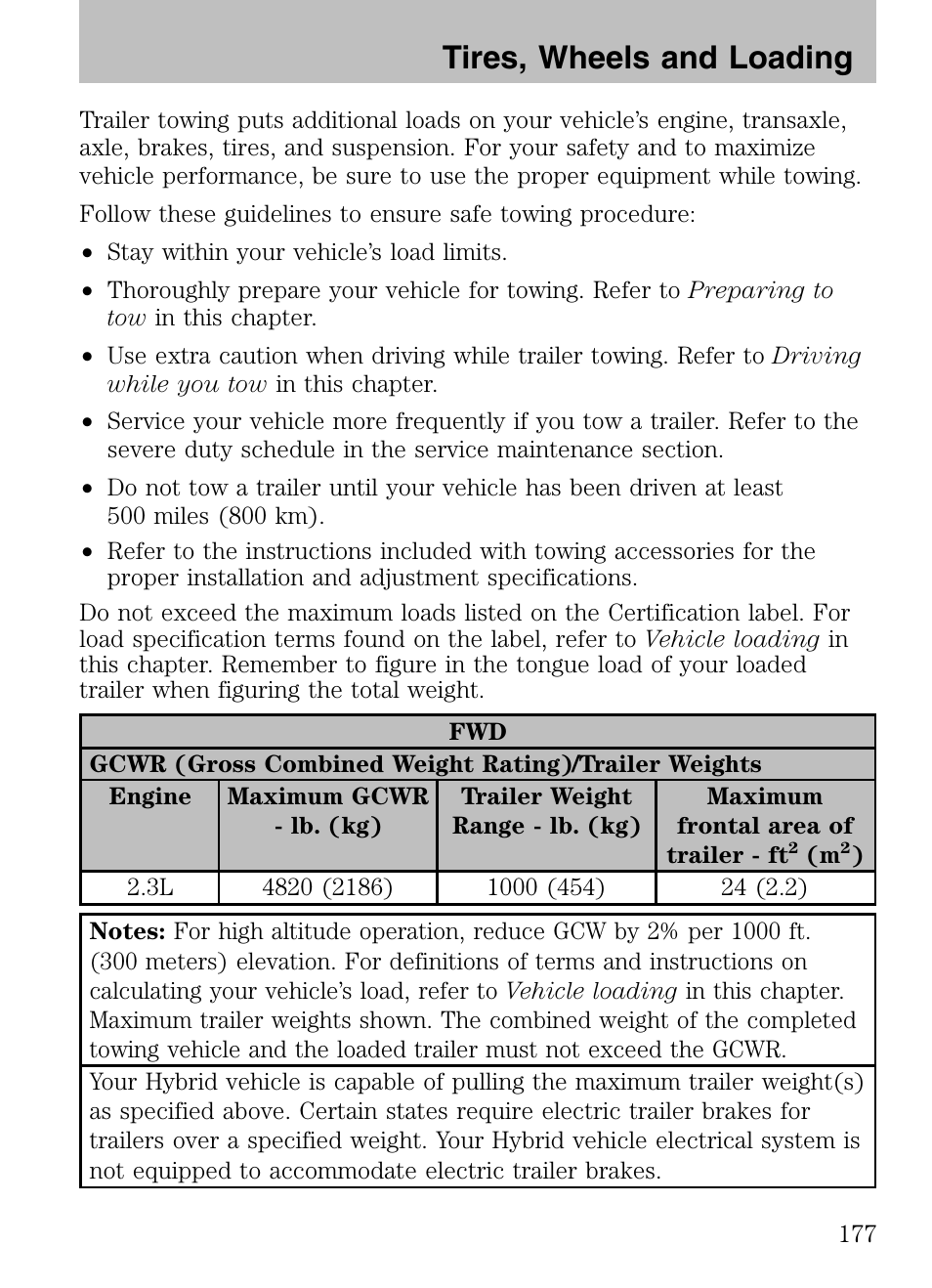 Tires, wheels and loading | Mazda 2008 Tribute HEV User Manual | Page 177 / 312