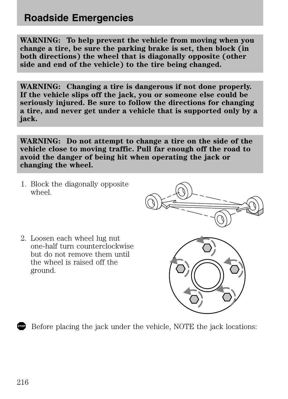 Roadside emergencies | Mazda 2008 Tribute HEV User Manual | Page 216 / 312