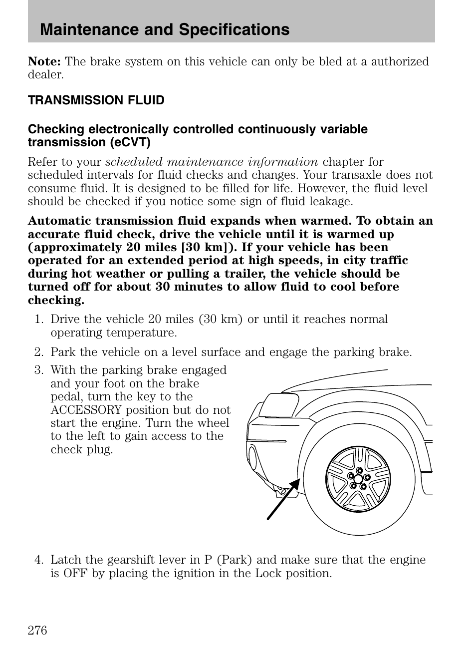 Transmission fluid, Maintenance and specifications | Mazda 2008 Tribute HEV User Manual | Page 276 / 312