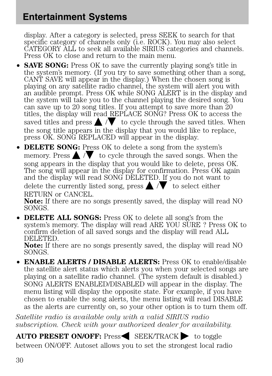Entertainment systems | Mazda 2008 Tribute HEV User Manual | Page 30 / 312