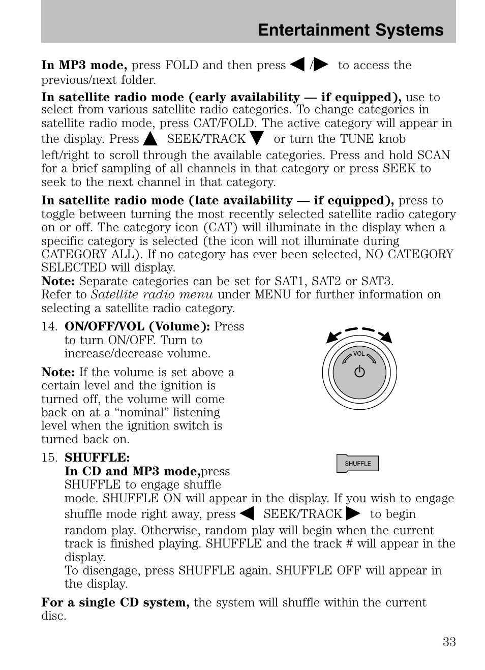 Entertainment systems | Mazda 2008 Tribute HEV User Manual | Page 33 / 312