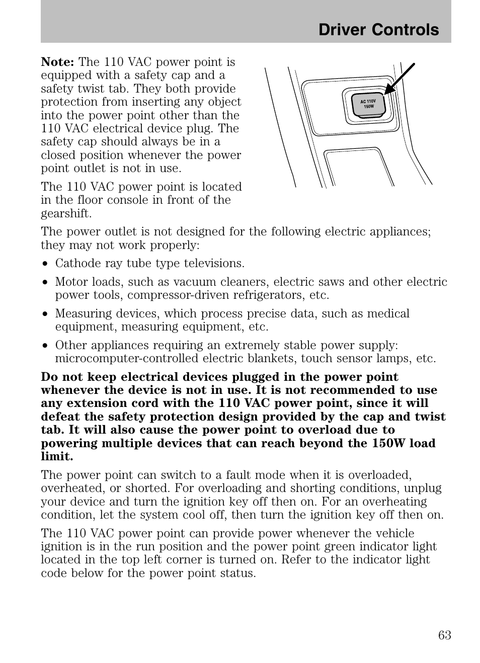 Driver controls | Mazda 2008 Tribute HEV User Manual | Page 63 / 312