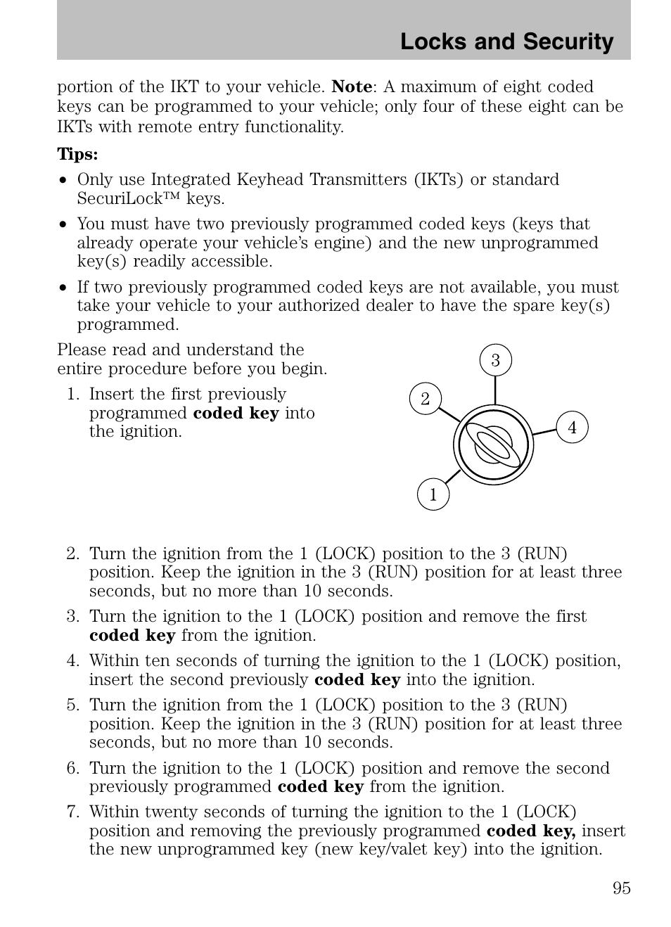 Locks and security | Mazda 2008 Tribute HEV User Manual | Page 95 / 312