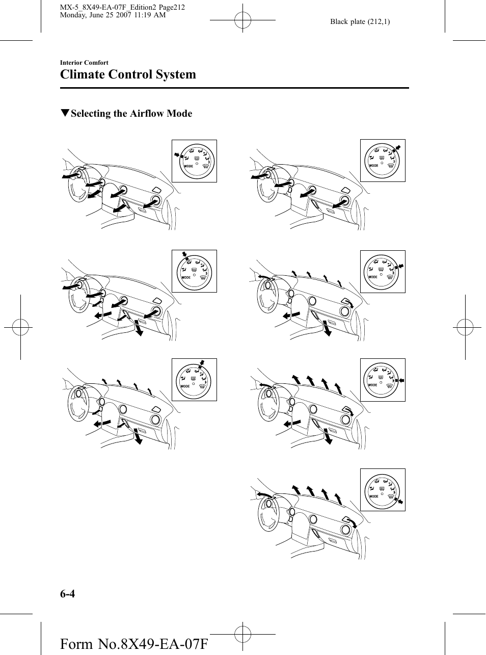 Climate control system | Mazda 2008 MX-5 Miata User Manual | Page 212 / 458