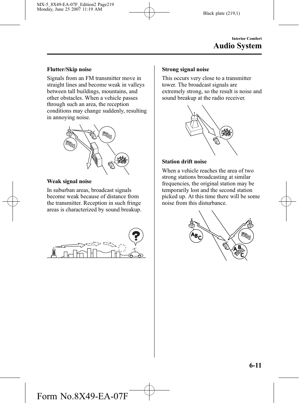 Audio system | Mazda 2008 MX-5 Miata User Manual | Page 219 / 458