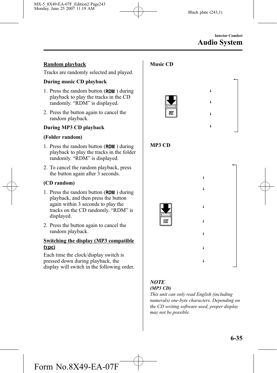 Audio system | Mazda 2008 MX-5 Miata User Manual | Page 243 / 458