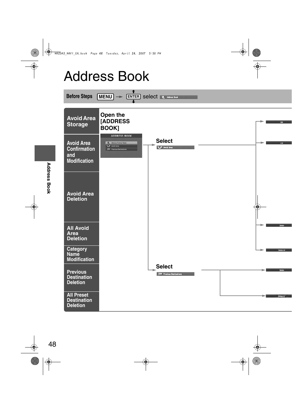 Address book | Mazda 2008 MX-5 Miata User Manual | Page 448 / 458