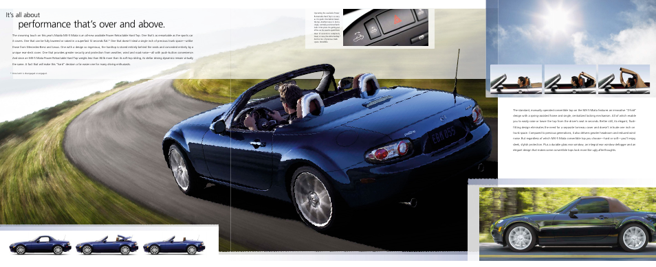 Performance that’s over and above, It’s all about | Mazda MX-5 Miata User Manual | Page 5 / 15