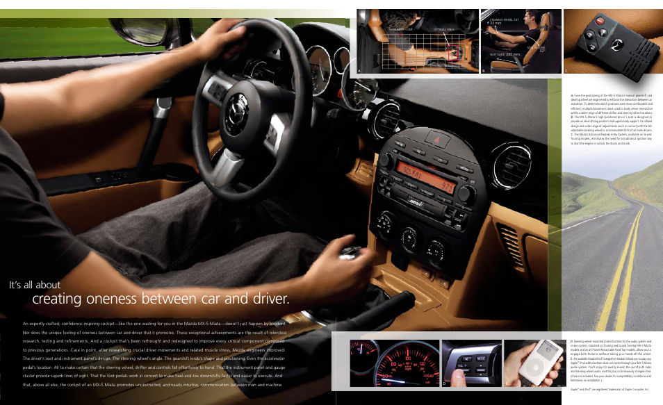 Creating oneness between car and driver, It’s all about | Mazda MX-5 Miata User Manual | Page 6 / 15