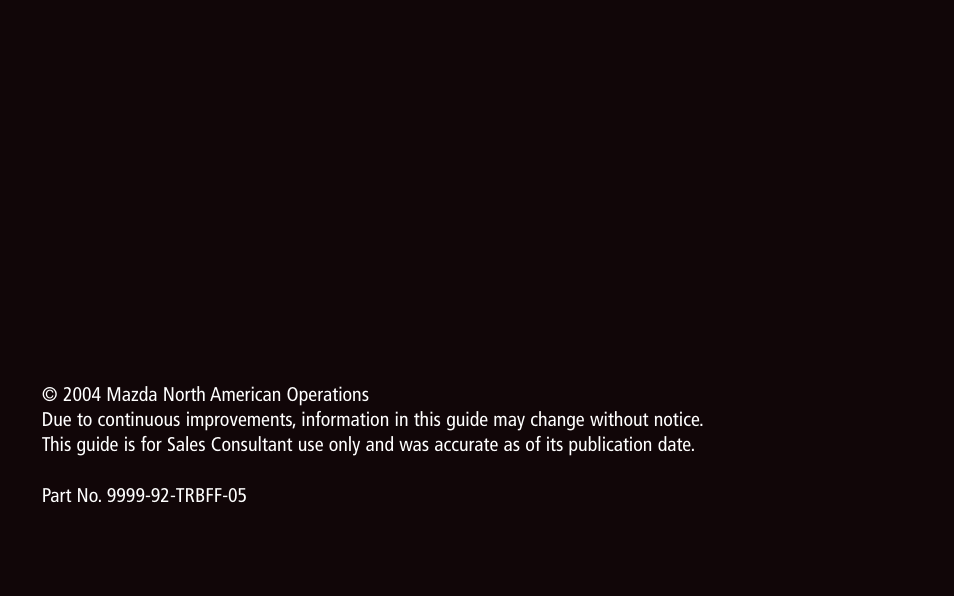 Mazda 2005 User Manual | Page 58 / 58