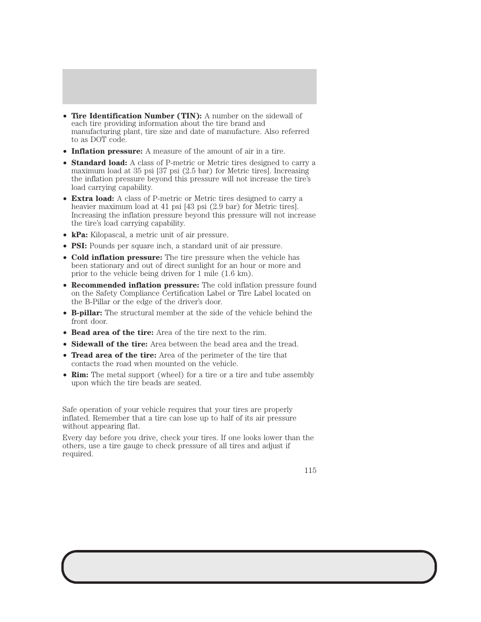 Tires, wheels and loading | Mazda 2007 B2300 Truck User Manual | Page 115 / 279