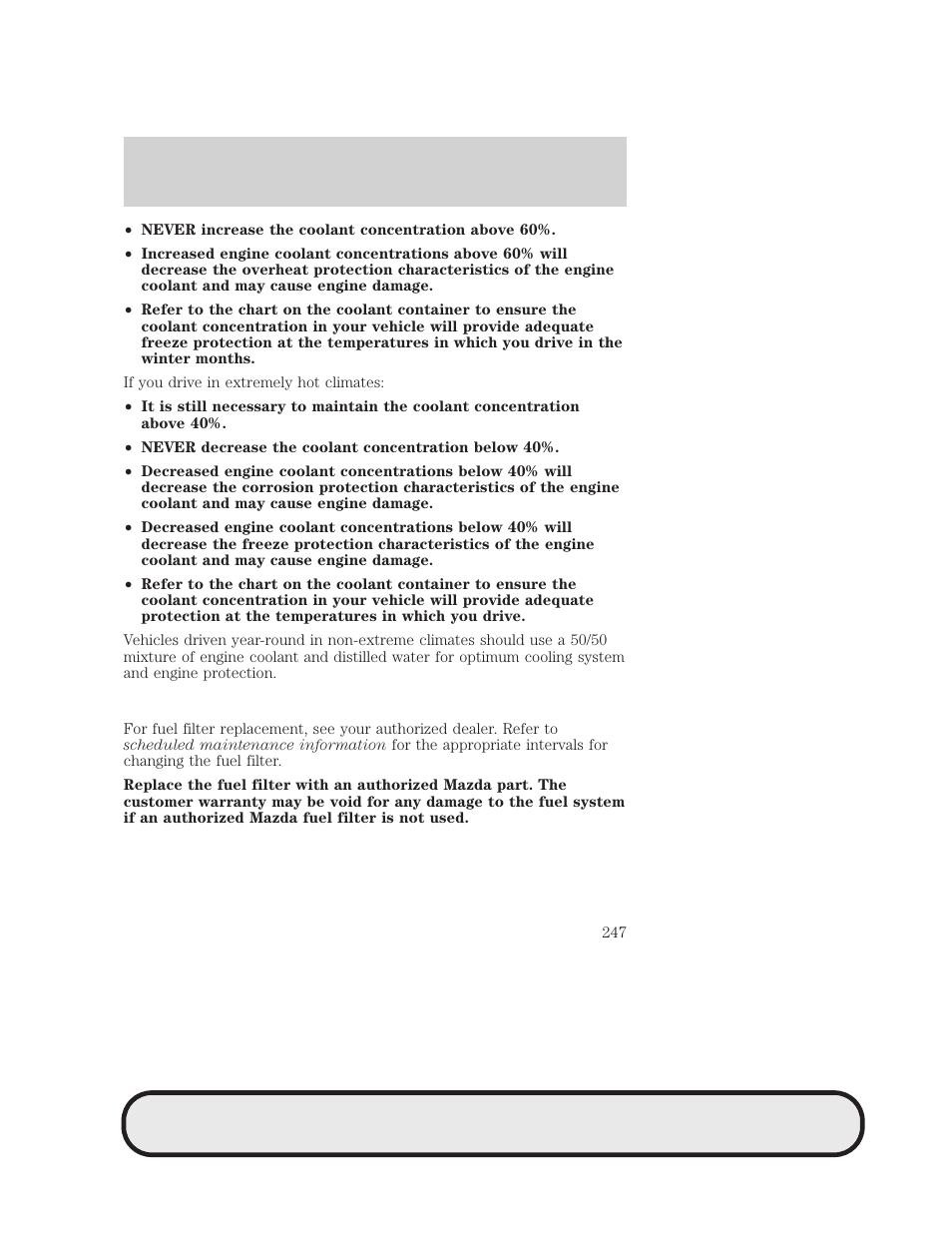 Maintenance and specifications | Mazda 2007 B2300 Truck User Manual | Page 247 / 279