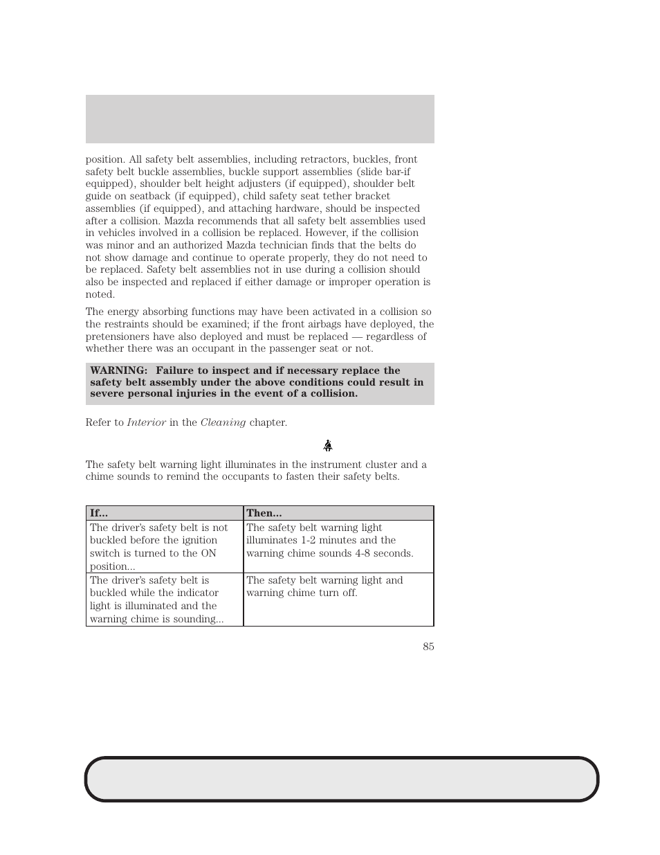 Seating and safety restraints | Mazda 2007 B2300 Truck User Manual | Page 85 / 279