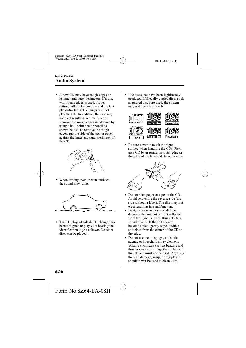 Audio system | Mazda 2009 6 User Manual | Page 238 / 464