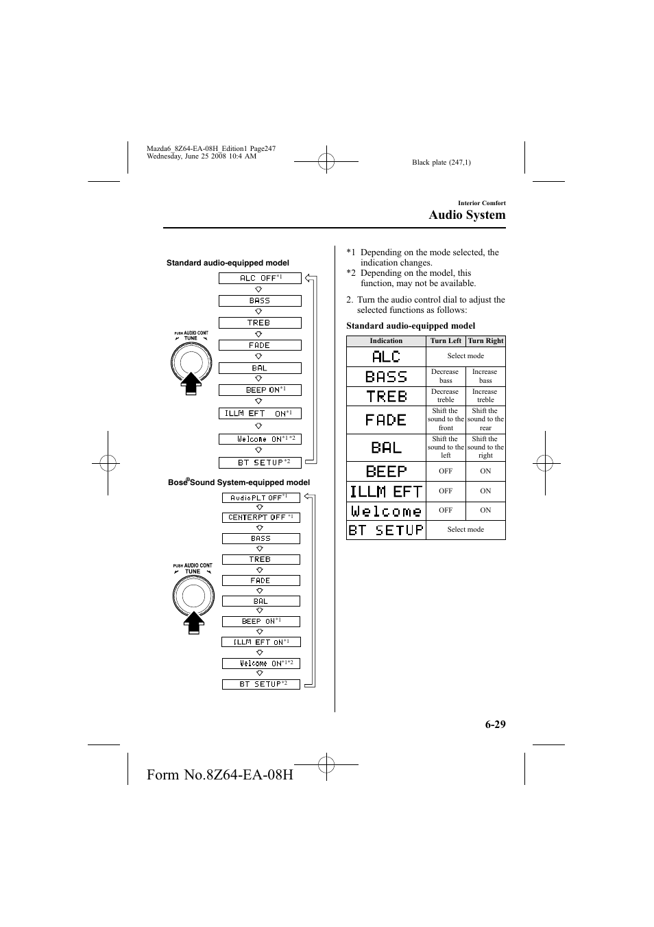 Audio system | Mazda 2009 6 User Manual | Page 247 / 464