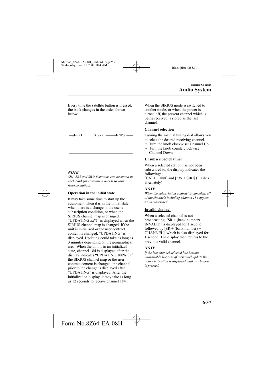 Audio system | Mazda 2009 6 User Manual | Page 255 / 464