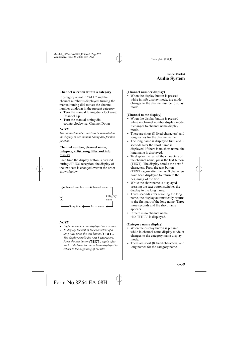 Audio system | Mazda 2009 6 User Manual | Page 257 / 464