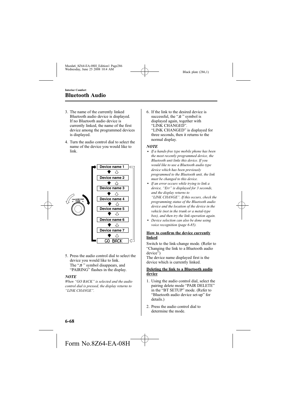Bluetooth audio | Mazda 2009 6 User Manual | Page 286 / 464