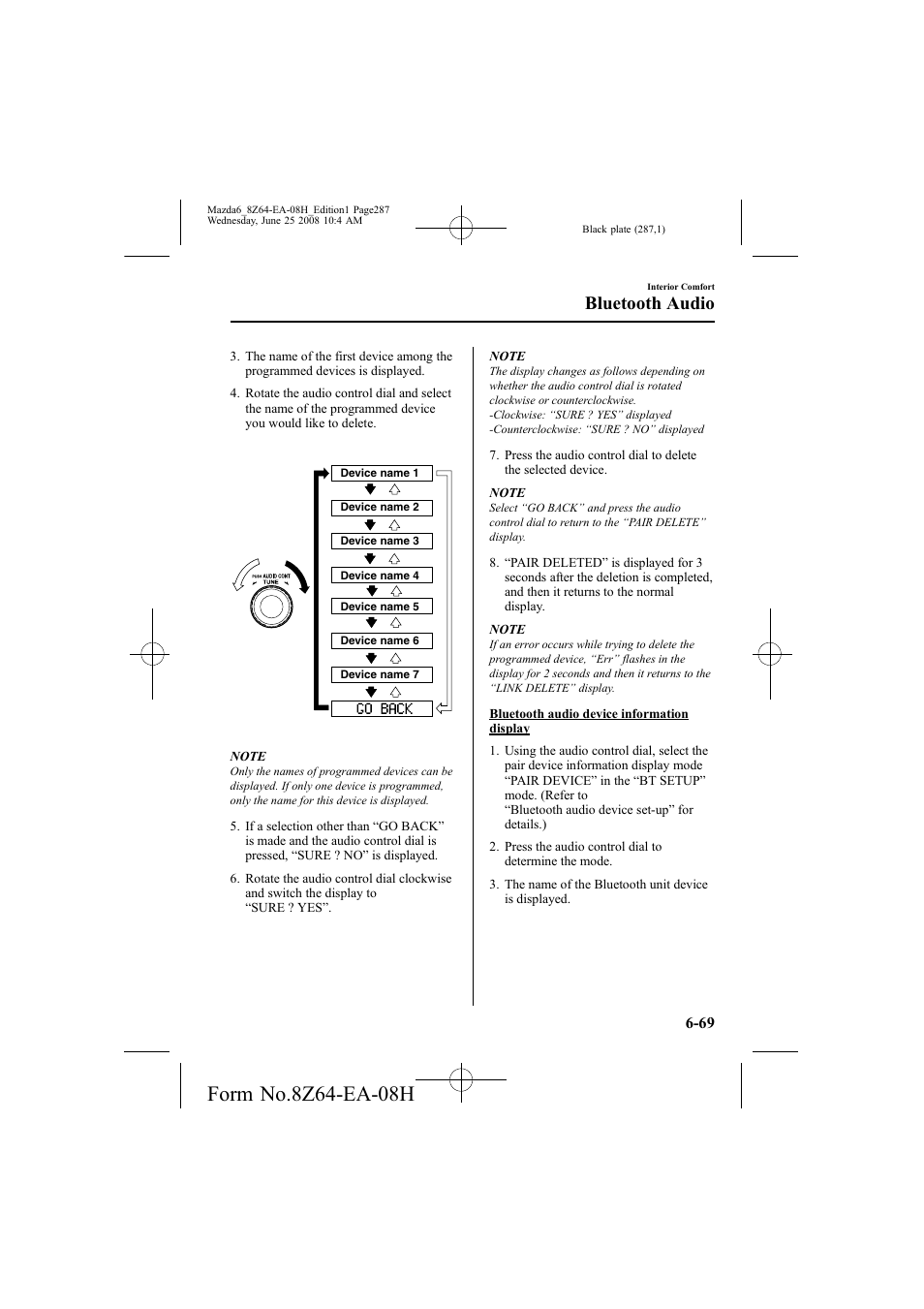 Bluetooth audio | Mazda 2009 6 User Manual | Page 287 / 464