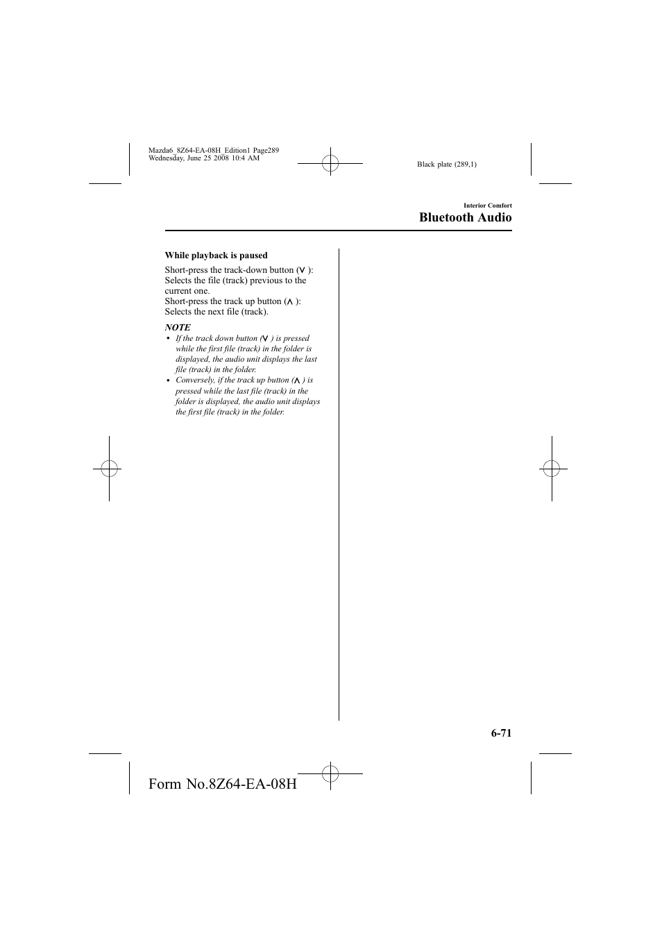 Bluetooth audio | Mazda 2009 6 User Manual | Page 289 / 464