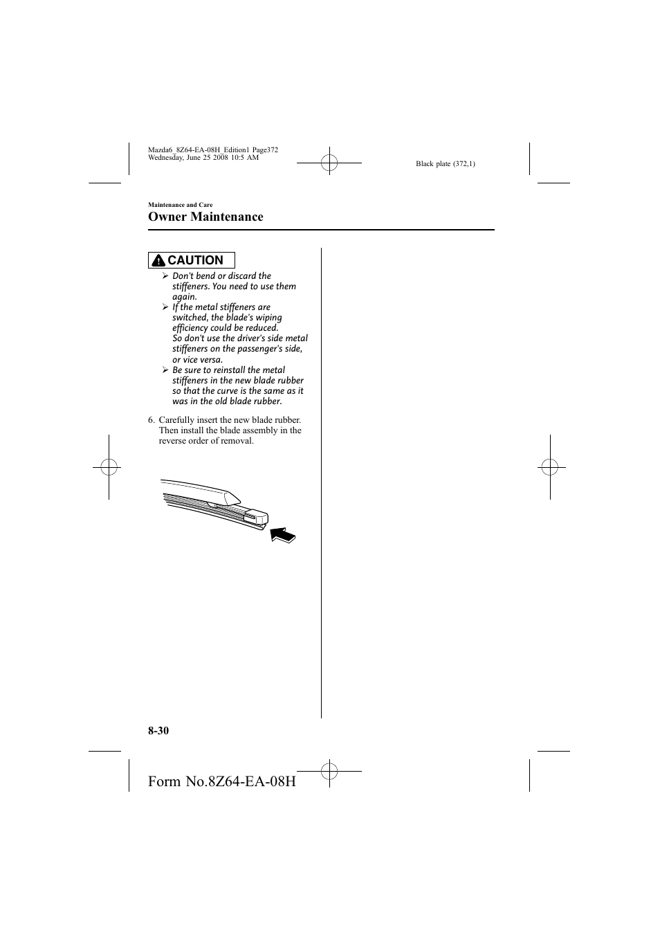 Owner maintenance | Mazda 2009 6 User Manual | Page 372 / 464