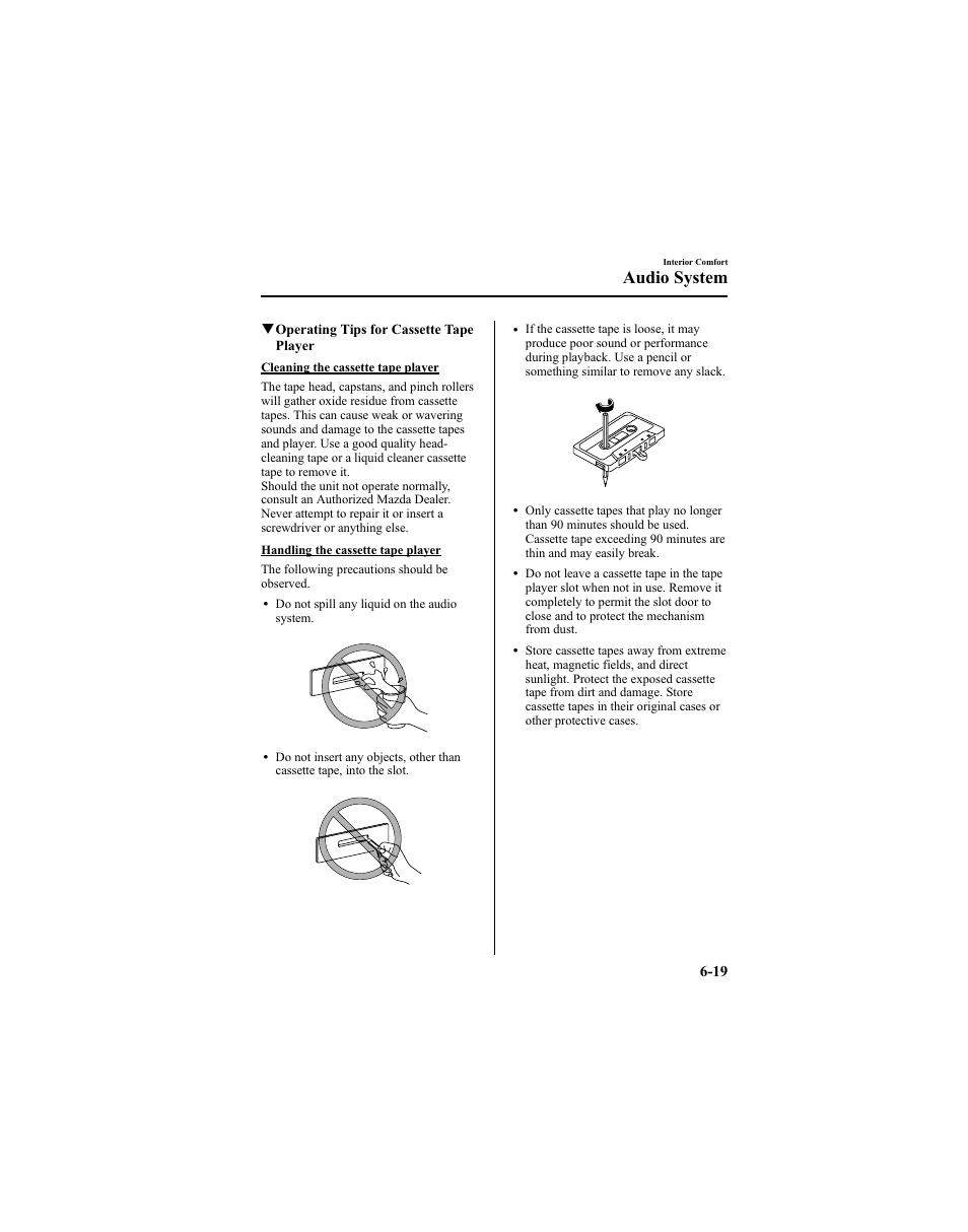 Audio system | Mazda 2005 6 SPORTS SEDAN User Manual | Page 191 / 340