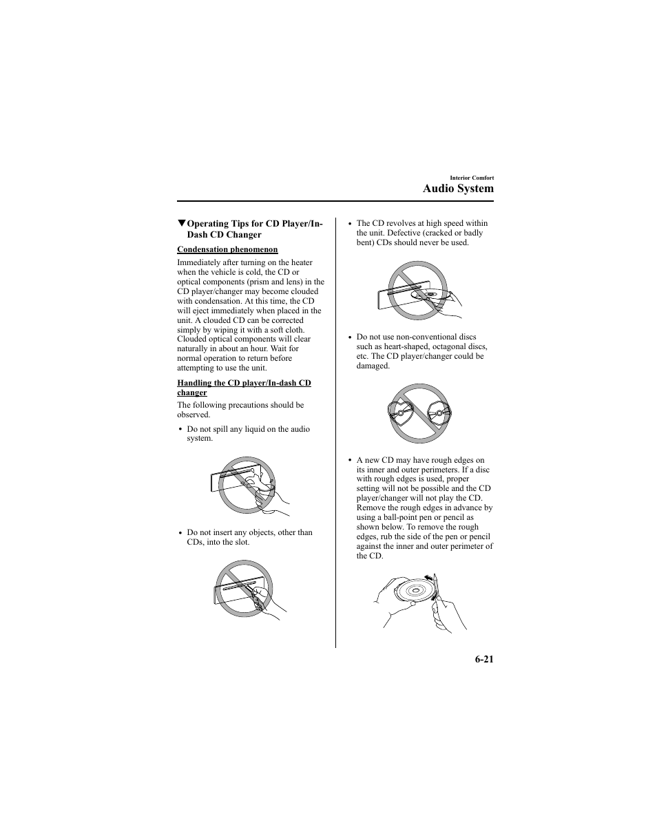 Audio system | Mazda 2005 6 SPORTS SEDAN User Manual | Page 193 / 340