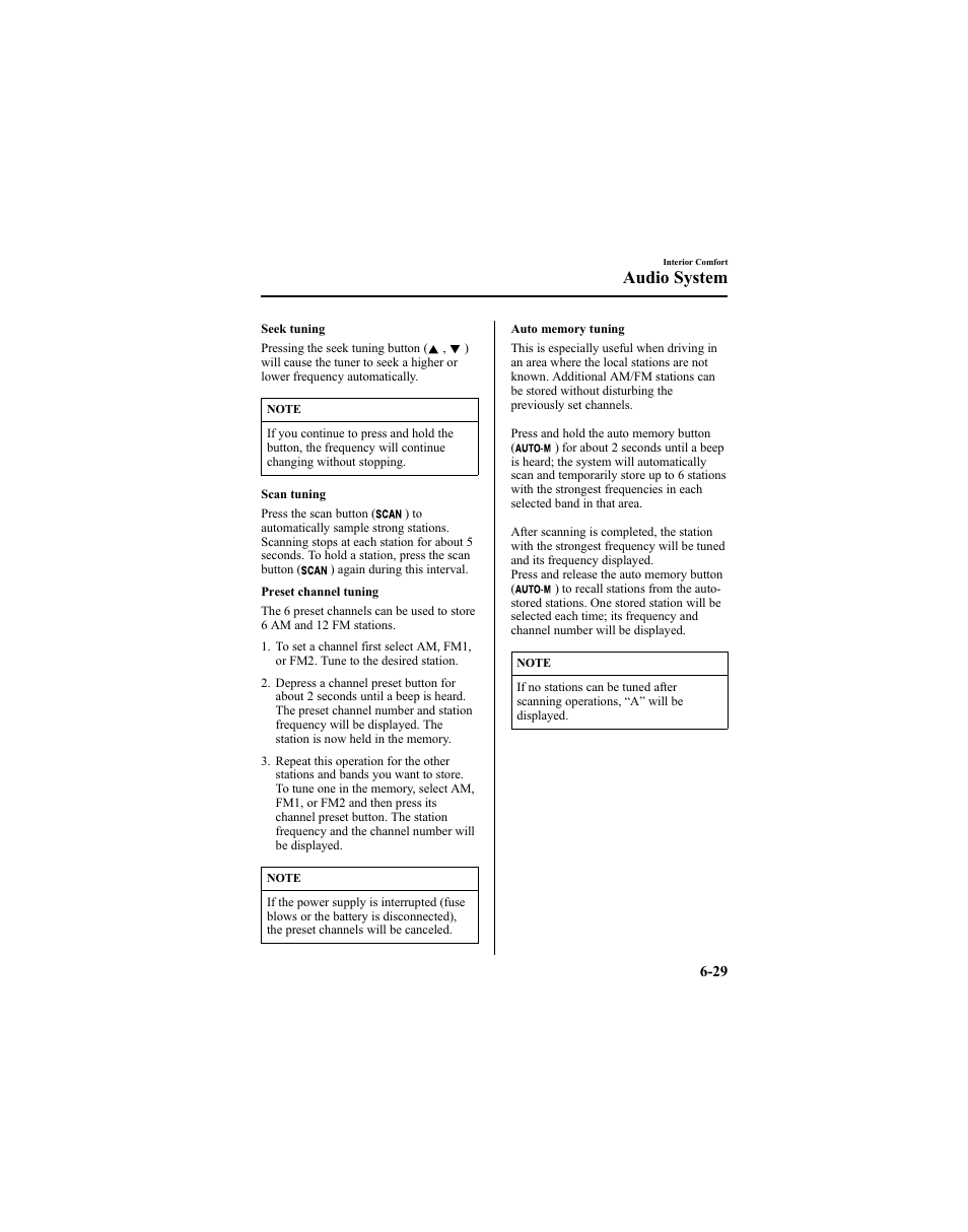 Audio system | Mazda 2005 6 SPORTS SEDAN User Manual | Page 201 / 340