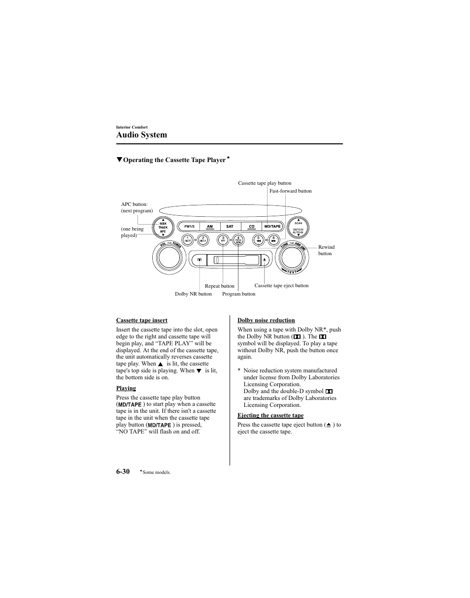 Audio system | Mazda 2005 6 SPORTS SEDAN User Manual | Page 202 / 340