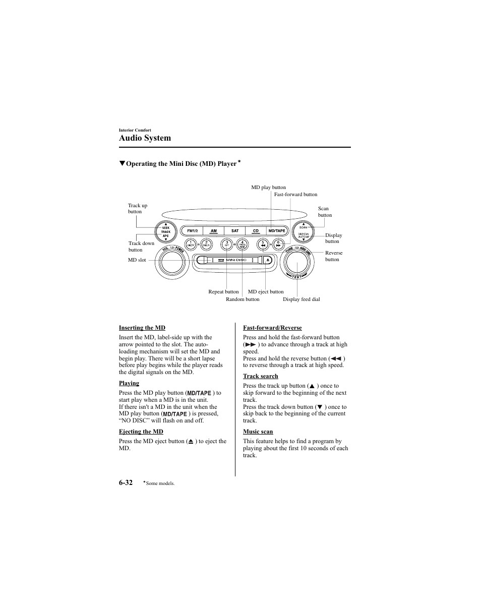 Audio system | Mazda 2005 6 SPORTS SEDAN User Manual | Page 204 / 340