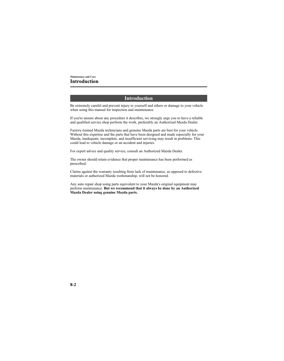 Introduction | Mazda 2005 6 SPORTS SEDAN User Manual | Page 252 / 340