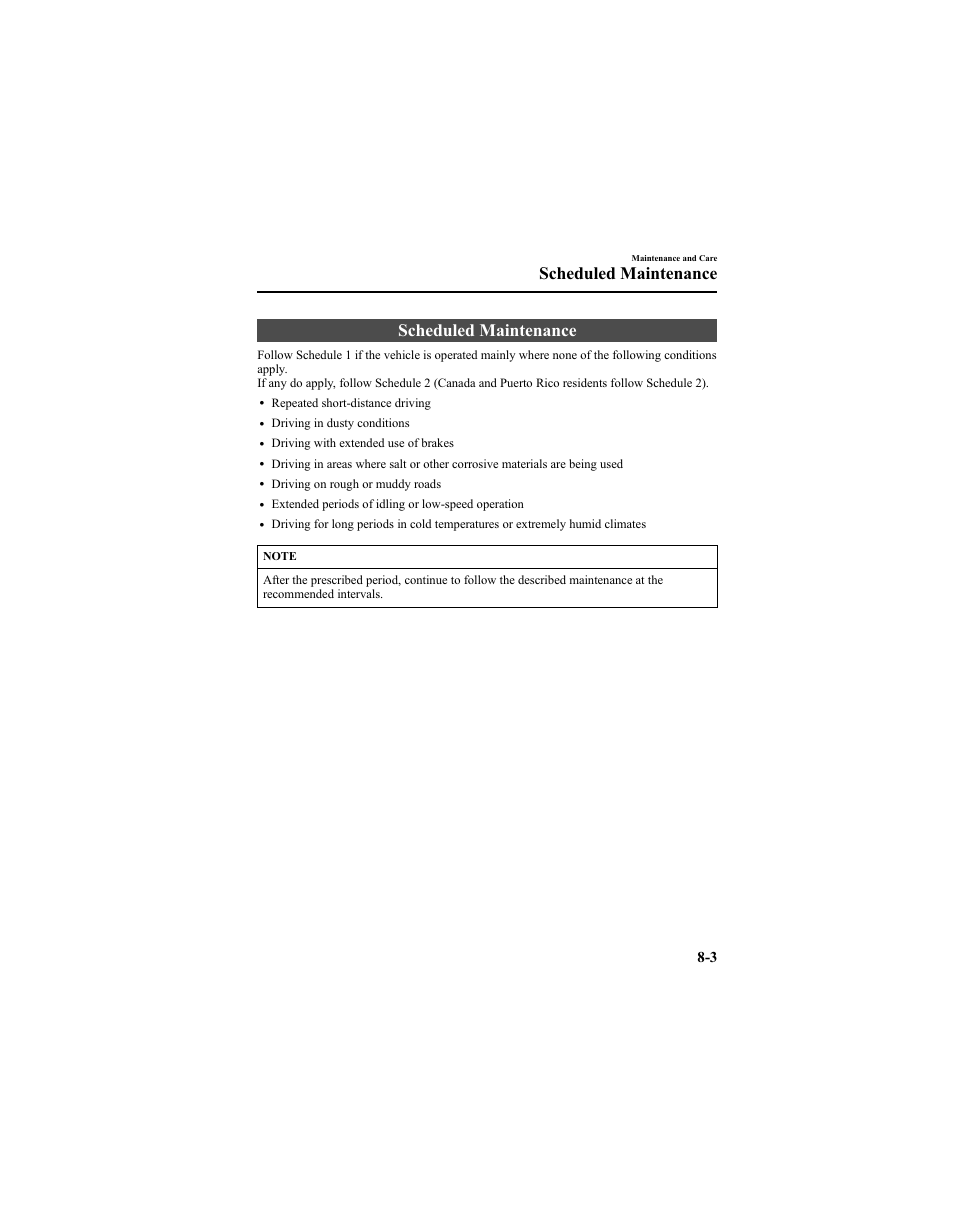 Scheduled maintenance | Mazda 2005 6 SPORTS SEDAN User Manual | Page 253 / 340